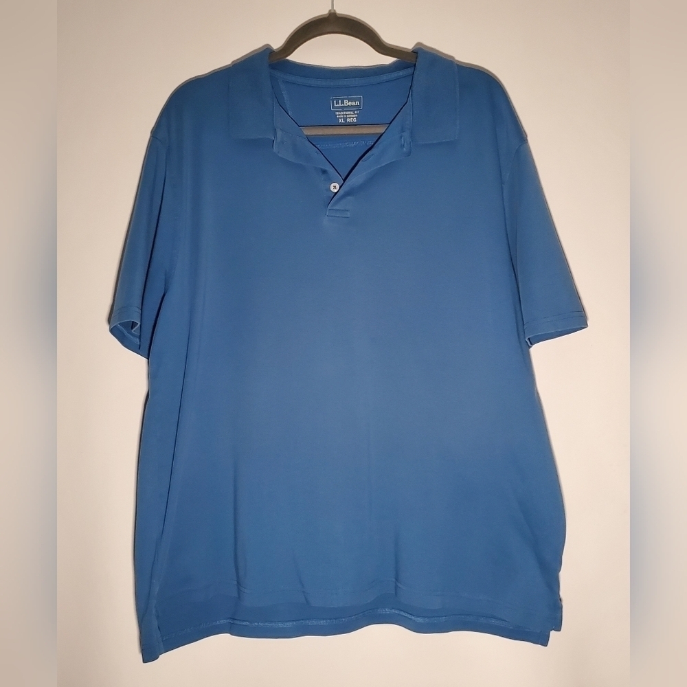 L.L. Bean Light Blue Polo Shirt- Men's- Size XL